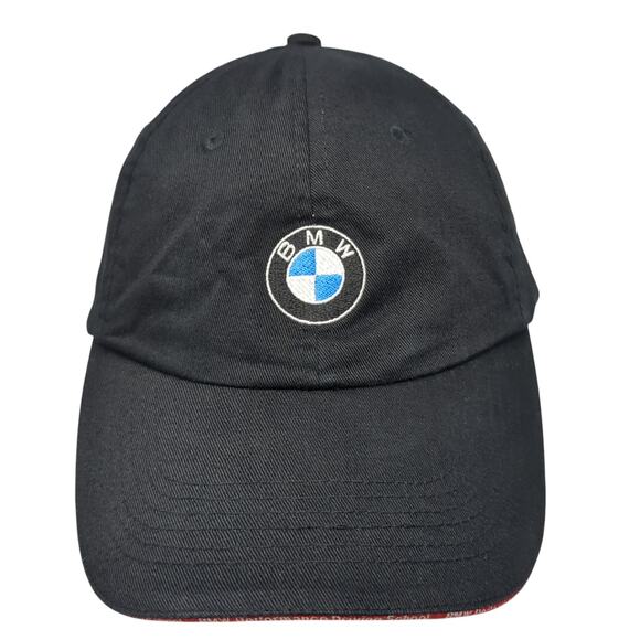 BMW Slideback Baseball Cap Black One Size Adjustable Embroidered 6 Panel - Picture 1 of 9